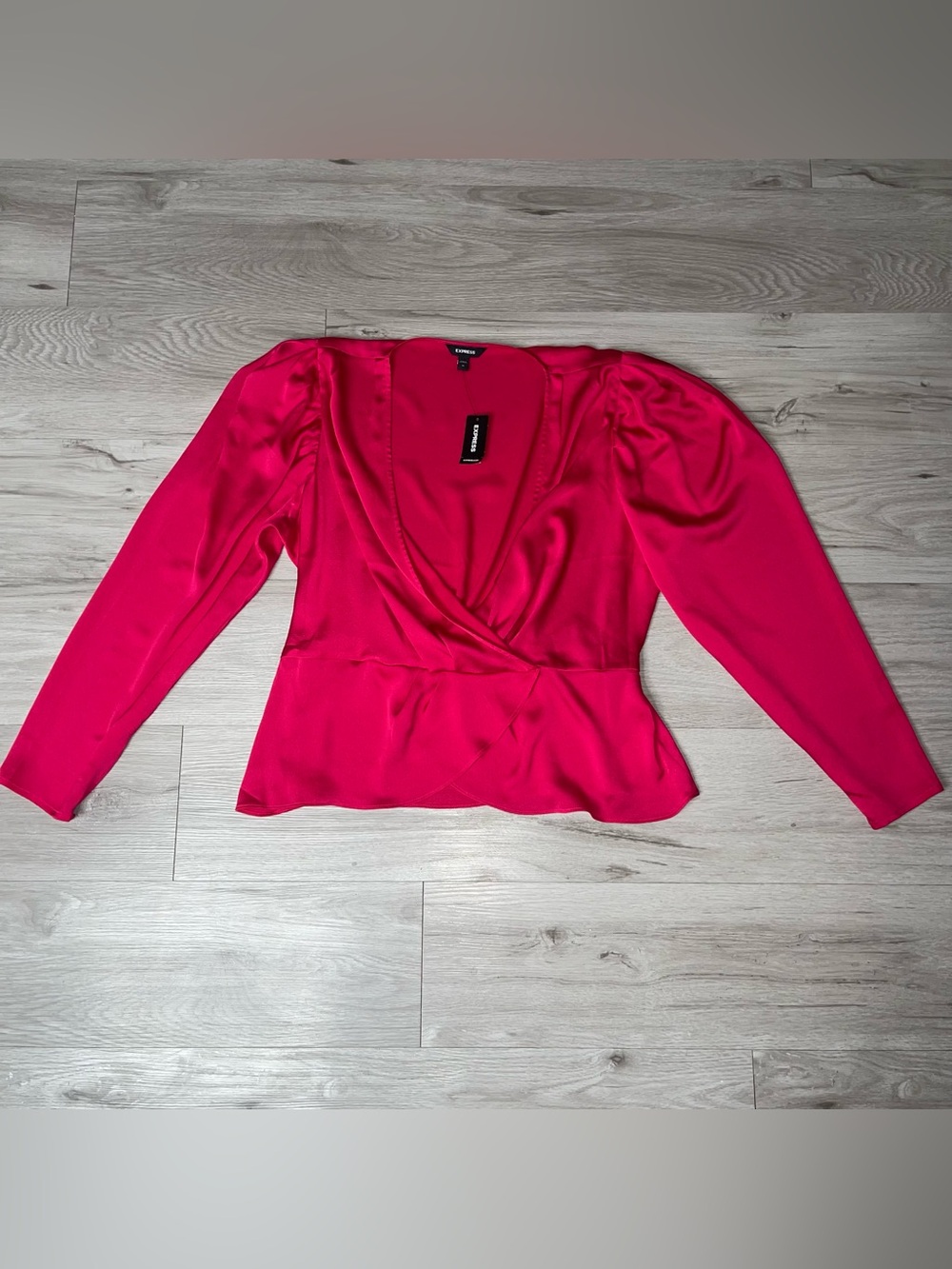 NWT Express Shirt XL Barbiecore Business Casual Colorful Whimsy Flowy Sexy